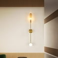 thumbnail image 1 of Modern Up and Down Wall Lamp Brass Classical Wall-Mounted Wall Light High Light Transmittance Glass LampshadeCorridor Lights Decoration Living Room Cafe, 1 of 5