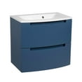 thumbnail image 1 of Modern Wall-Mount Bathroom Vanity with Washbasin | Delux Blue Matte Collection | Non-Toxic Fire-Resistant MDF-28"-Omega Collection 24", 1 of 6