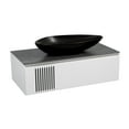 thumbnail image 1 of Modern Wall-Mount Bathroom Vanity with Washbasin | Manhattan White Matte Collection | Non-Toxic Fire-Resistant MDF-14W+40+40+14B-Omega Collection 32", 1 of 2