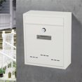 thumbnail image 1 of Modern Wall Mount Mailbox, Lockable Rainproof Box, Large Capacity Mail Box ,Post Letter, Letter Box for Office External Outdoor Gate White, 1 of 8