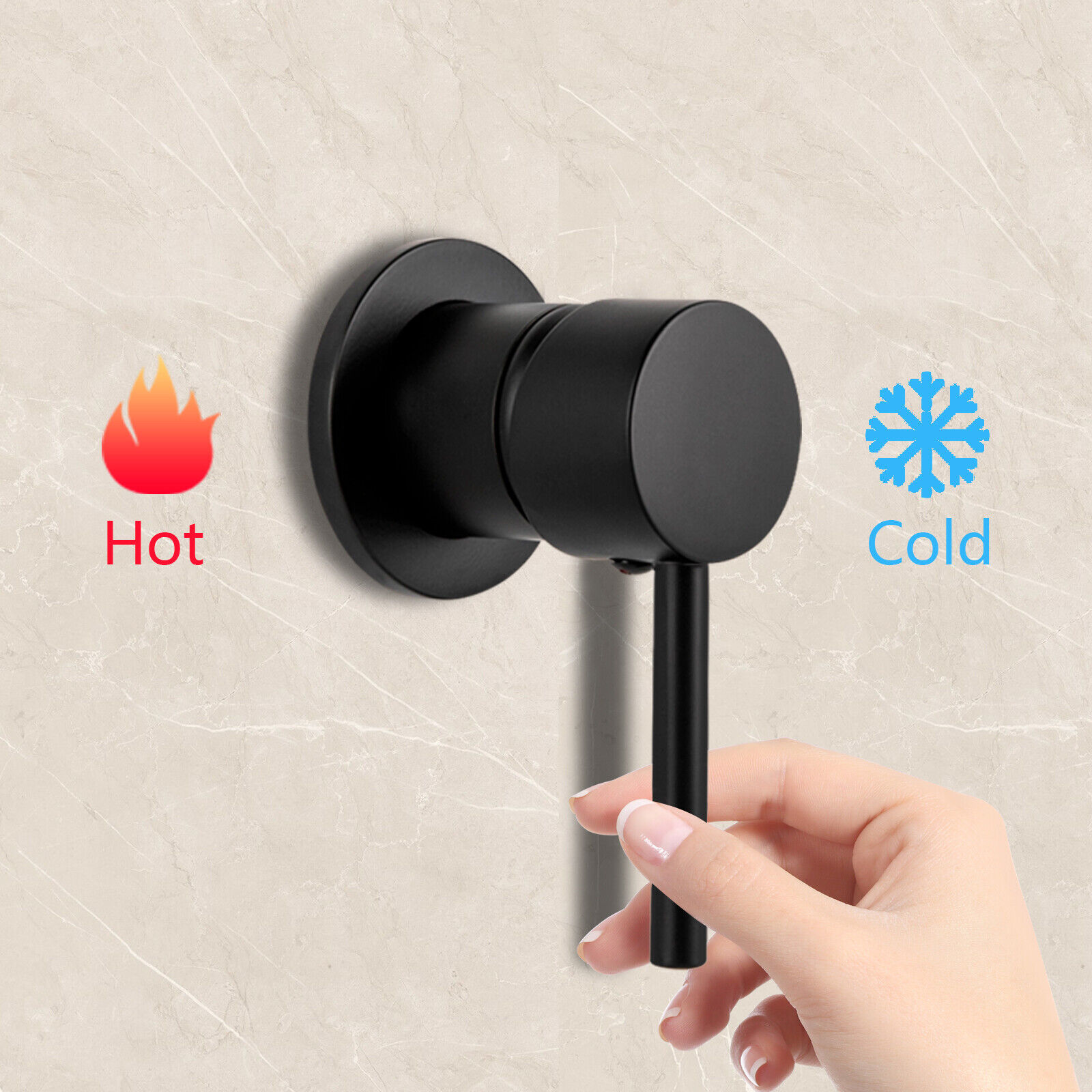 Modern Wall Mount Shower Mixer Tap - Bathroom Water Tap Hot & Cold ...