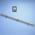 thumbnail image 1 of Modern Wall Mount Stair Handrail with 5pcs Rail Brackets, PVC Handrail Railing, Camel, 13FT, 1 of 3
