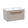 thumbnail image 1 of Modern Wall-Mounted Bathroom Vanity with Washbasin | Troy Mocha Gloss Collection | Non-Toxic Fire-Resistant MDF-30"-Simple Collection 40", 1 of 5