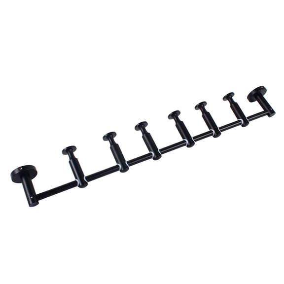 Modern Wall Mounted Black Coat Rack Anti-oxidant Clothes Rack Coat Hat Rack With 6 Hooks