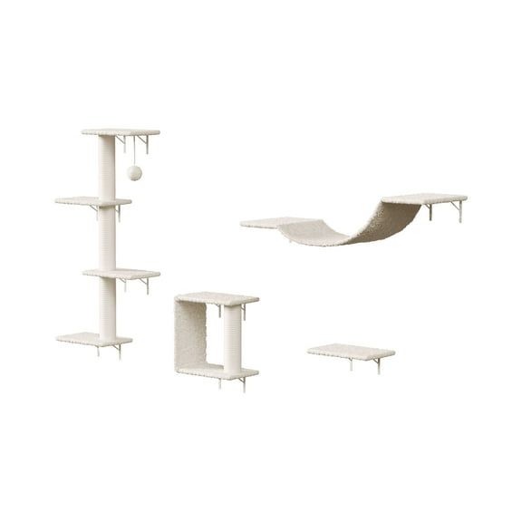Modern Wall-Mounted Cat Furniture - 4pcs