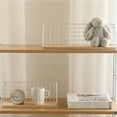 thumbnail image 1 of Modern Wall Mounted Floating Shelf (Small) - White Wire & Metal Storage Organizer for Home Office, Industrial Style Display Rack for Books, Photos, or Collectibles, 1 of 7