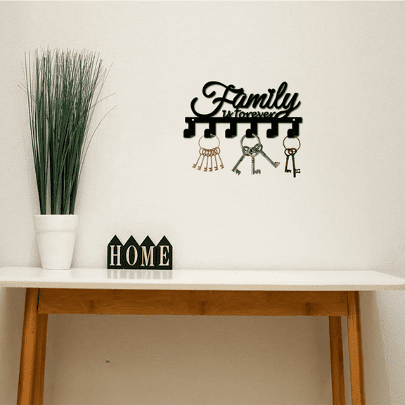 Modern Wall Mounted Key Holder with Shelf, Iron Entryway Organizer with Hooks, Space-Saving Wall Storage for Keys, Mail & Small Essentials, Decorative Rack for Home, Hallway & Bedroom