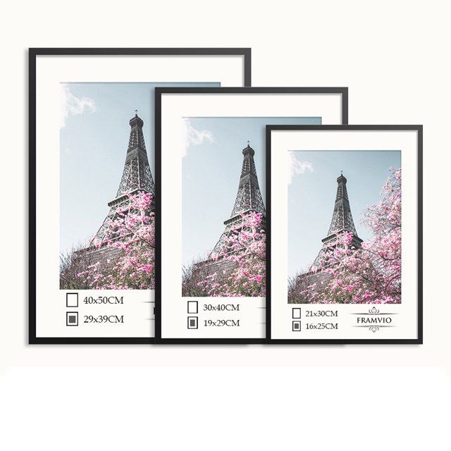 Modern Wall Picture Frames Metal Po Frame Black White Mat Plexiglass