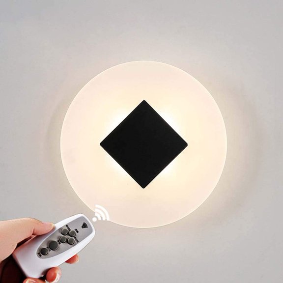 Modern Wall Sconce 6W, Up and Down LED Wall Lamp with Remote Control, 3000-6500K Dimmable Indoor Acrylic Material Wall Mounted Wall Lights for Living Room Bedroom Hallway,C