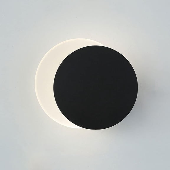 Modern Wall Sconce LED Wall Lamp, Nordic Eclipse Wall Lighting Fixture, Adjustable Wall Mounted Lights Night Lamps for Living Room Bedroom Bedside Corridor Stairs