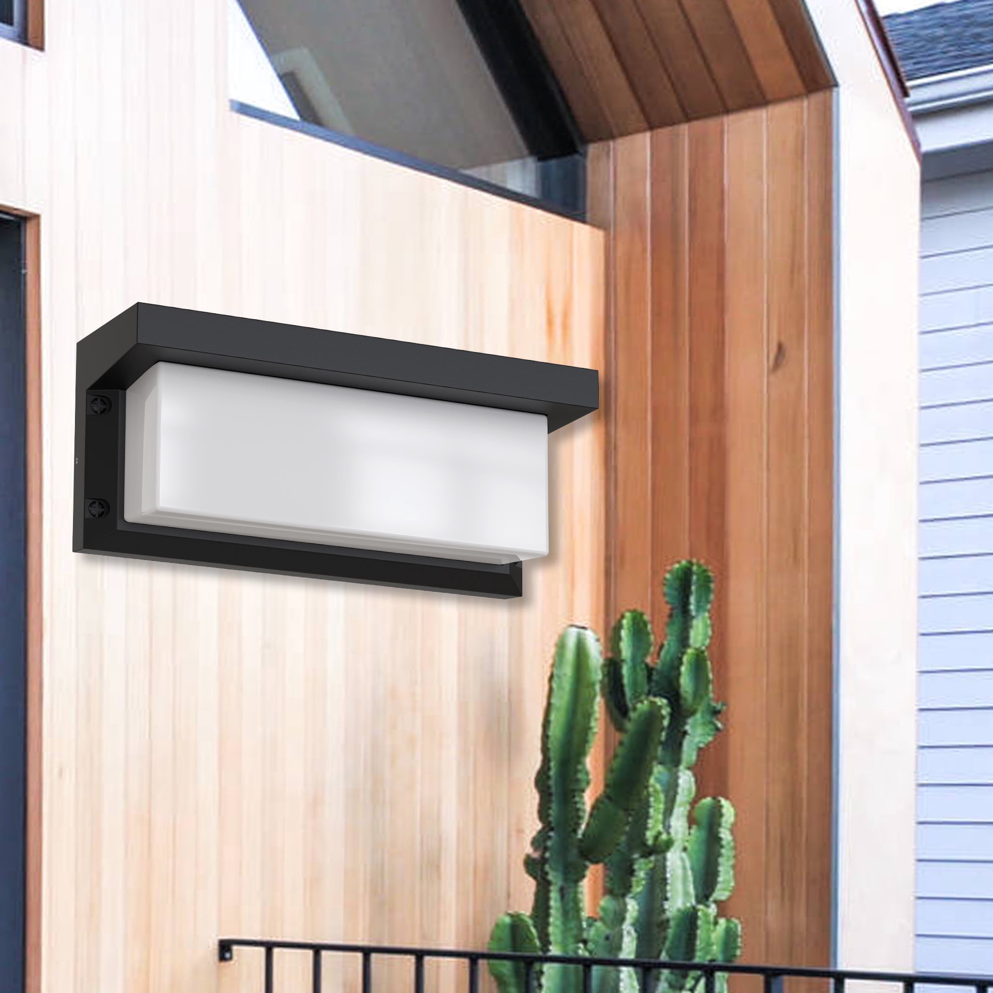 Modern Wall Sconce Lights, 30W 3000K Black Anti-Rust Matte Wall Mount Lighting，Waterproof LED Porch Patio Wall Lamp for Outdoor and Indoor Garage Hallway Garden