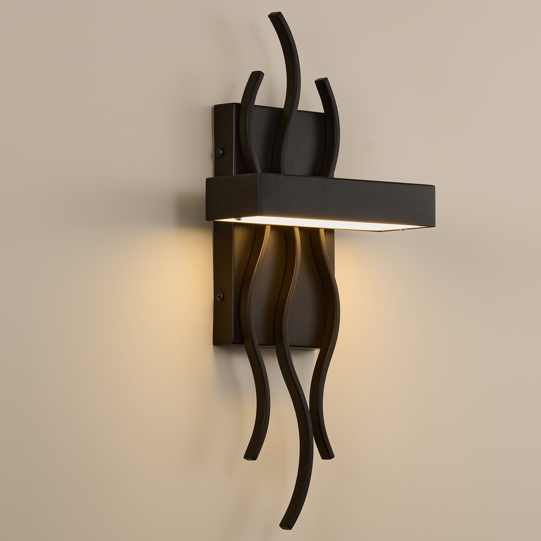 Bestco Modern Energy Efficient LED Dark Brown Wall Sconce - Walmart.com
