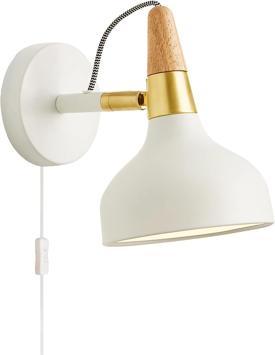 Modern Wall Sconces Plug In, Dimmable Macaron LED Wall Lamps with On ...