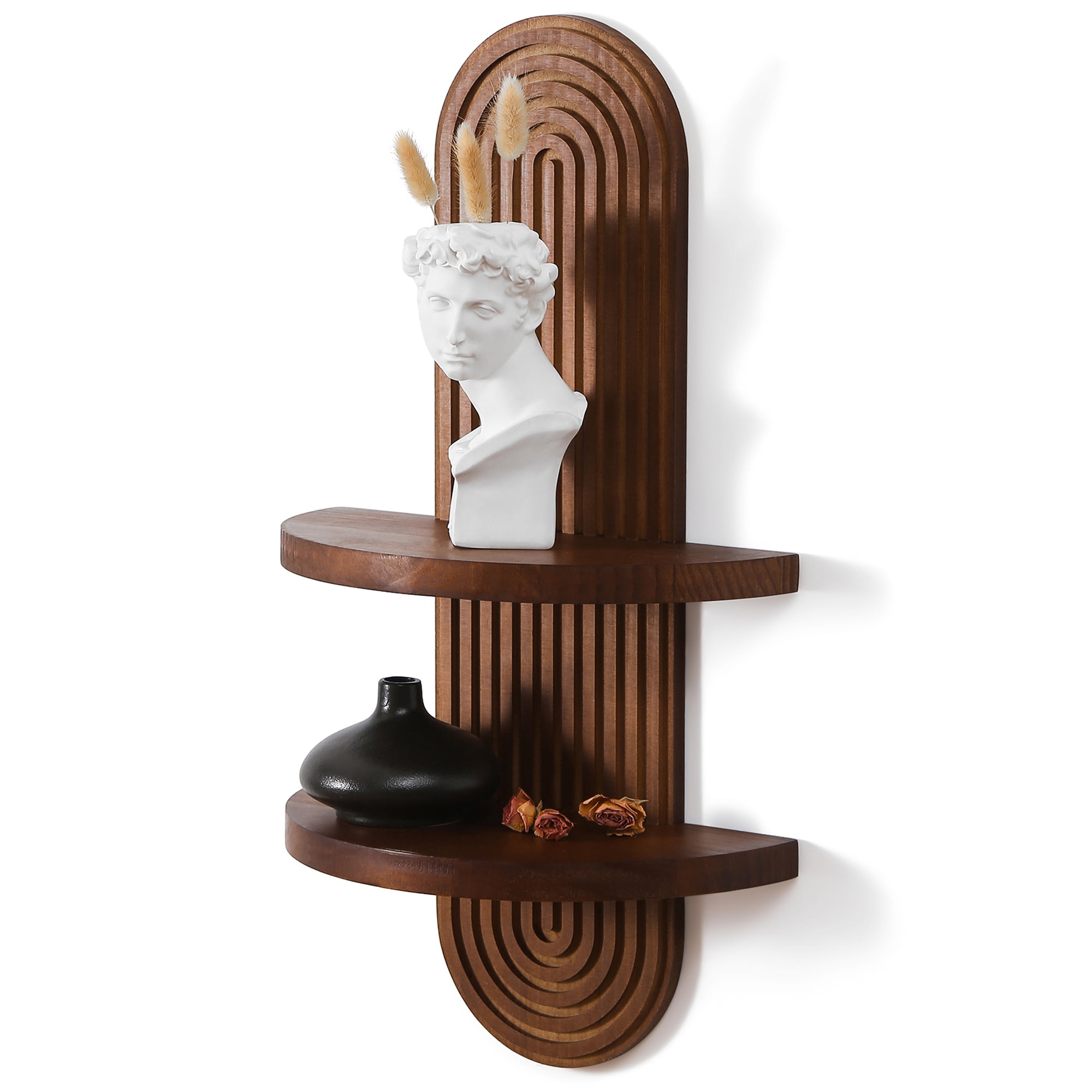 Customer reviews for Modern Wall Shelf with Arched Wood Design Mid ...