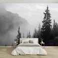 thumbnail image 1 of Modern Wallpaper Murals 3D Black And White Landscape Scenery In Silhouette Nature Mountain Peel and Stick Removable Self-Adhesive PVC Wall Stickers for Nursery Kids Bedroom TV Wall Decor, 1 of 5