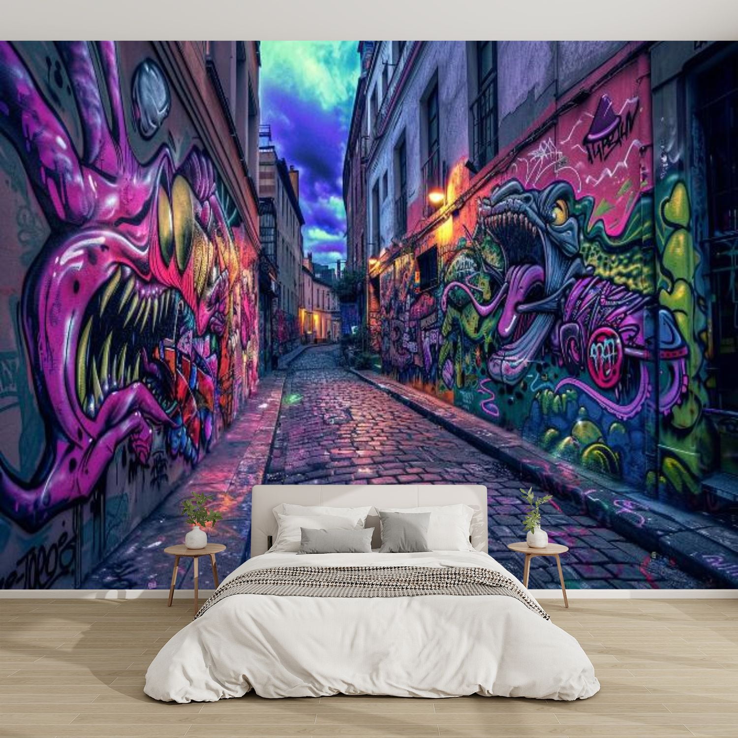 This Kids' Room Is Complete With A Graffiti Wall For Ultimate Creativity, image size:1500x1500