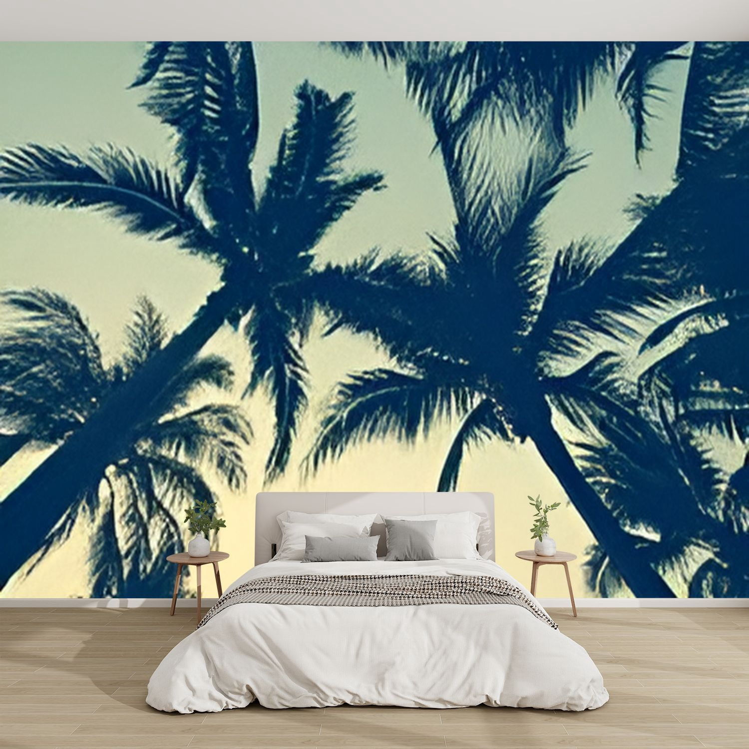 Modern Wallpaper Murals 3D Palm trees beautiful sunset Peel and Stick
