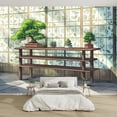 thumbnail image 1 of Modern Wallpaper Murals 3D Serene Japanese Study Room Art Bonsai Shoji Screen Peel and Stick Removable Self-Adhesive PVC Wall Stickers for Nursery Kids Bedroom TV Wall Decor, 1 of 5