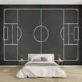 thumbnail image 1 of Modern Wallpaper Murals 3D Soccer field chalked blackboard Football stadium chalk Peel and Stick Removable Self-Adhesive canvas Wall Stickers for Nursery Kids Bedroom TV Wall Decor, 1 of 5