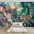 thumbnail image 1 of Modern Wallpaper Murals 3D Stained Glass Cosmos Abstract Floral Nebula Motif Peel and Stick Removable Self-Adhesive PVC Wall Stickers for Nursery Kids Bedroom TV Wall Decor, 1 of 5