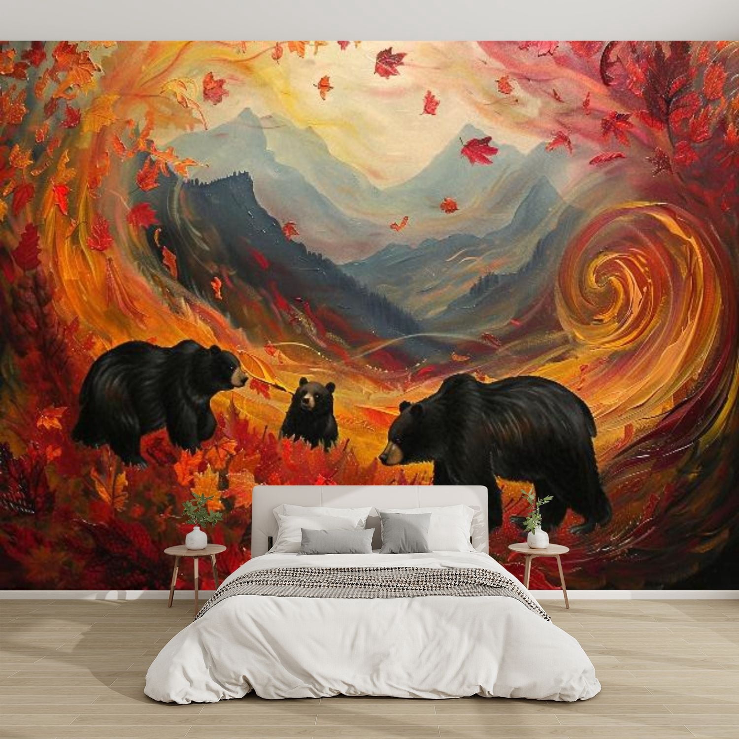 Custom Size Wall Murals - Primeval Forest, Stream Waterfall - Self-Adhesive Removable Peel And Stick Wallpaper For Living Room - View #8