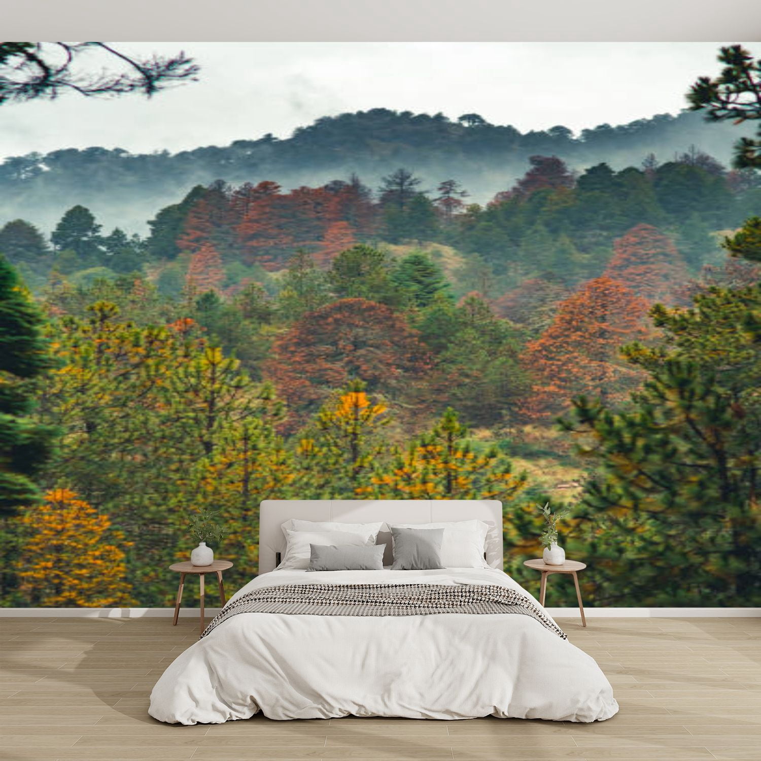 Modern Wallpaper Murals 3D forest autumn Peel and Stick Removable Self ...