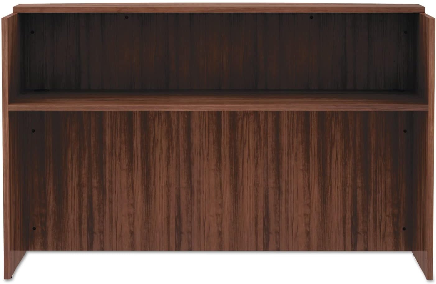 Modern Walnut Reception Desk with Transaction Counter - Ideal for ...