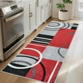 thumbnail image 1 of Modern Washable Area Rugs, Contemporary Geometric Circles Carpet with Non-Slip Backing, 1 of 8