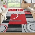 thumbnail image 1 of Modern Washable Area Rugs, Contemporary Geometric Circles Carpet with Non-Slip Backing, 1 of 6