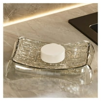 Modern Water Ripple Soap Dish, 2-Layer Self-Draining Bar Soap Holder Saver for Bathroom Shower Countertop