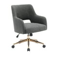 thumbnail image 1 of Modern Water and Stain Resistant Boucle Fabric Upholstered Rolling Task Chair Height Adjustable Swivel Vanity Chair, Gray, 1 of 5