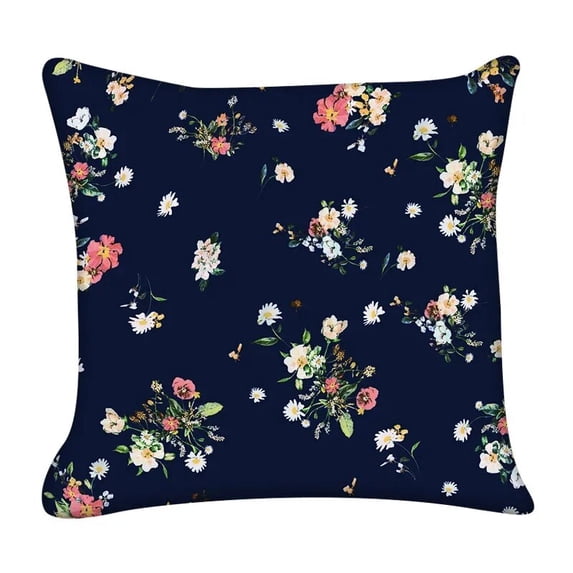 Modern Watercolor Pillowcase Floral Pastoral Cushion Pink Sofa Living Room with Pillow Bed