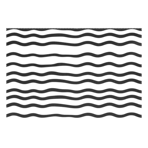 Modern Wavy Pattern 12x18in Heat-Resistant Non-Slip Place Mat, Durable and Wrinkle-Resistant