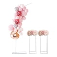 thumbnail image 1 of Modern Wedding Arch Flower Stand Set, 2PCS Metal Rectangular+1PC Arch Ballon Stand White, 1 of 11
