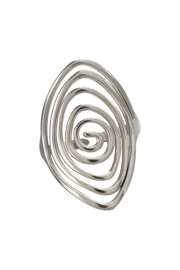 Modern Whirl Motion Adjustable Open Rings Stainless Steel Comfortable Finger Accessory Daily Wear