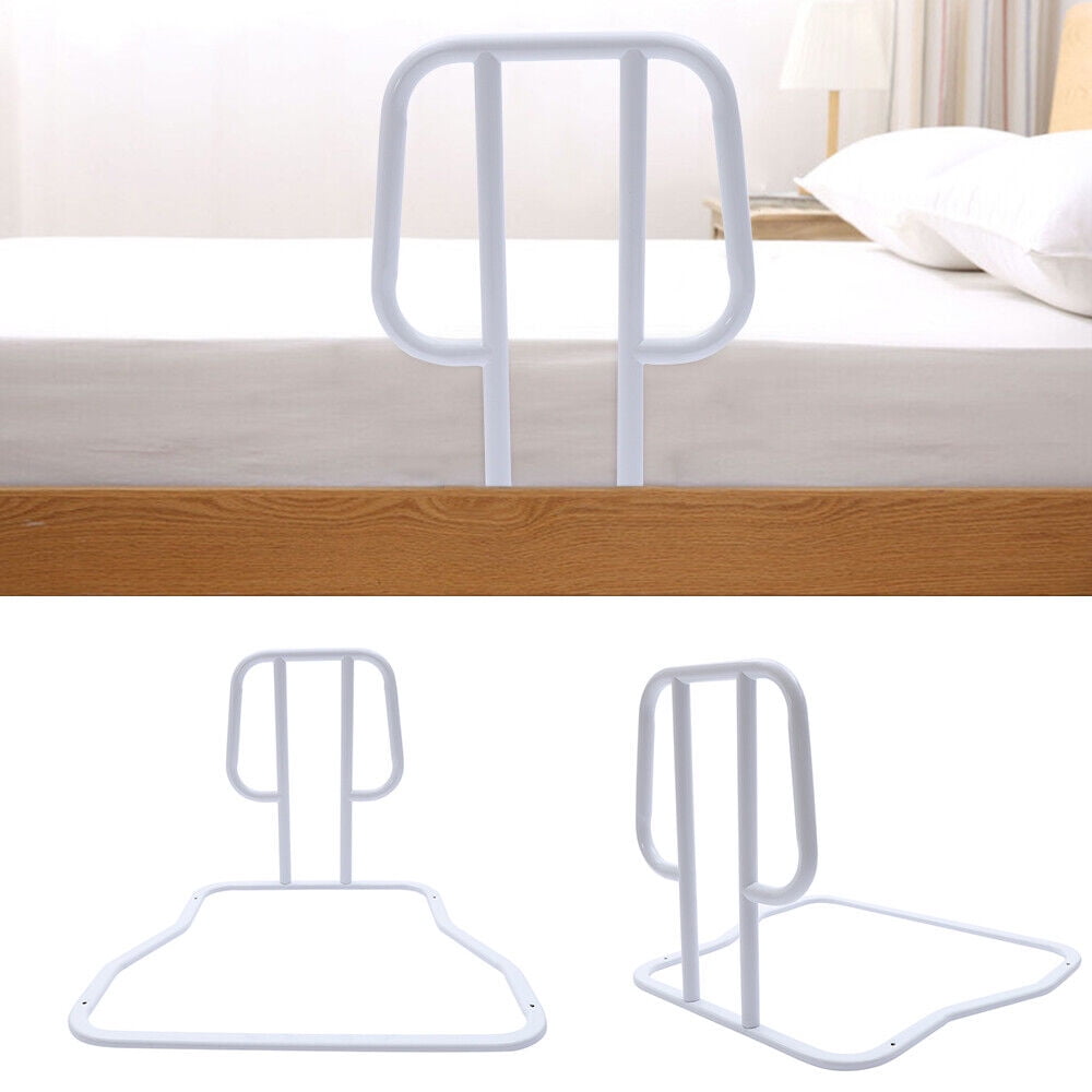 Modern White Bedside Rail, Bed Safety Frame, Bedside Assist Grab Bar 27.6*23.6*18.9in Bedside Rail for Various Bed Types with Mattresses Thicker Than 1.18 Inches