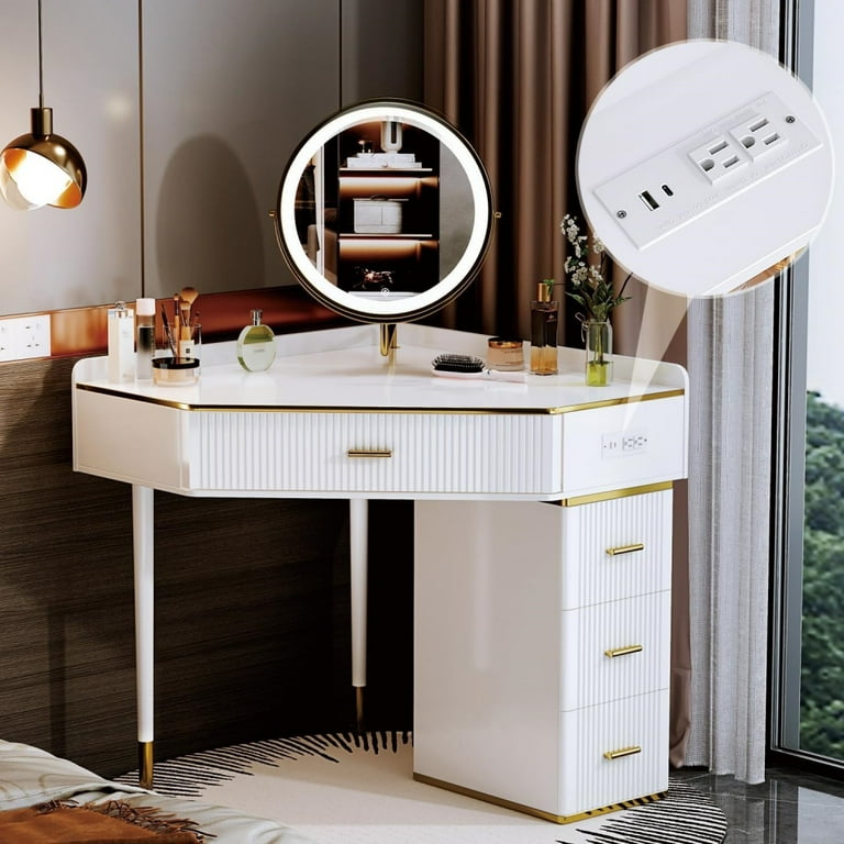 Corner vanity dresser clearance