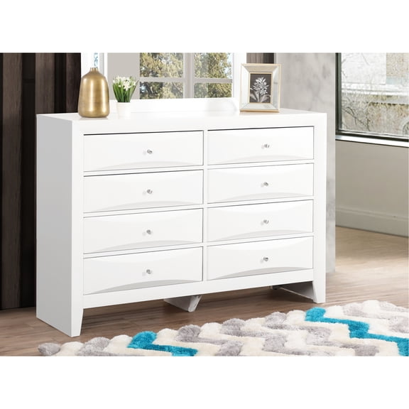 Modern White Dresser With Enhanced Drawer Function Fully Assembled In Construction Materials