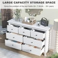 thumbnail image 1 of Modern White Dresser for Bedroom,47.2‘’ Wide 7 Drawers with Handles & Deep Storage,Wooden White Dresser Chests of Drawers for Hallways, 1 of 7