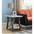thumbnail image 1 of Modern White End Table with One Bottom Shelf & Tapered Leg Design, 1 of 7