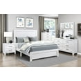 thumbnail image 1 of Modern White Finish Bedroom 6pc Set Twin Panel Bed 2x Nightstands Dresser Mirror Chest Wooden Furniture, 1 of 7