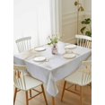 thumbnail image 1 of Modern White Gold Tablecloth Rectangle Table Cloth 60x102, Waterproof Outdoor Table Cloth Covers Decorative Table Protector, Abstract Marble Geometric Washable Table Cover for Kitchen Dinning Party, 1 of 8