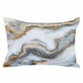 thumbnail image 1 of Modern White Gold Throw Pillow Cover 12 x 20 Inch Decorative Pillow Cover Abstract Geometric Marble Printed Lumbar Pillowcase Seasonal Rectangle Cushion Case for Couch Sofa Bed Living Room, 1 of 7