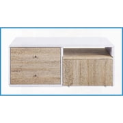 Modern White High Gloss Coffee Table with 4 Drawers & Pull-Out Table - Space-Saving Living Room Storage