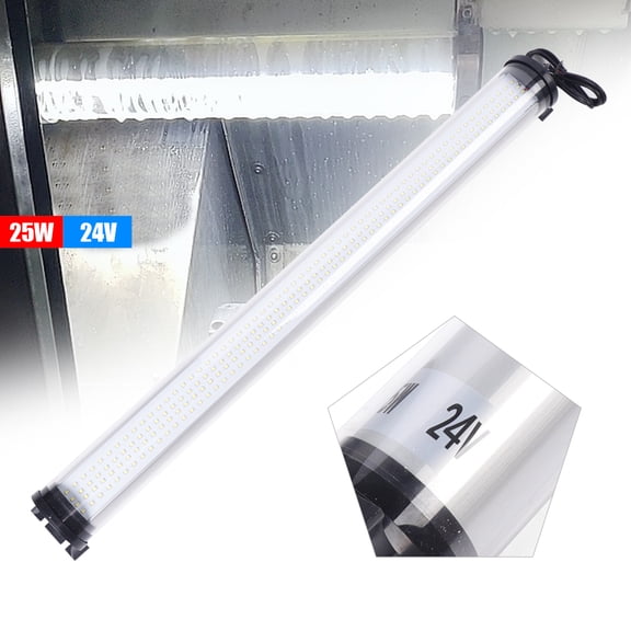 Modern White LED Industrial Work Light - 25W 2500 Lumens, 6000-6500K Cool White, IP65 Rating - Screw-Mounted for CNC Machine Tools/Milling Machines/Industrial Environments