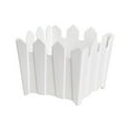 thumbnail image 1 of Modern White Plastic Planter Pot | Small Flower Vase for Bookshelf, Mantel & Table Decor | Home Office Decoration | Set of 1, 1 of 6