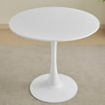thumbnail image 1 of Modern White Round Dining Table 31.5-inch Tulip Design Kitchen Table for 2-4 - Mid-Century Style Easy Assembly Compact Table, 1 of 14