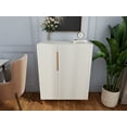 thumbnail image 1 of Modern White Sideboard Cabinet with Gold Handles - Kitchen & Dining Room Storage Organizer (31.5"L X 16.5"W X 42.9"H), 1 of 11