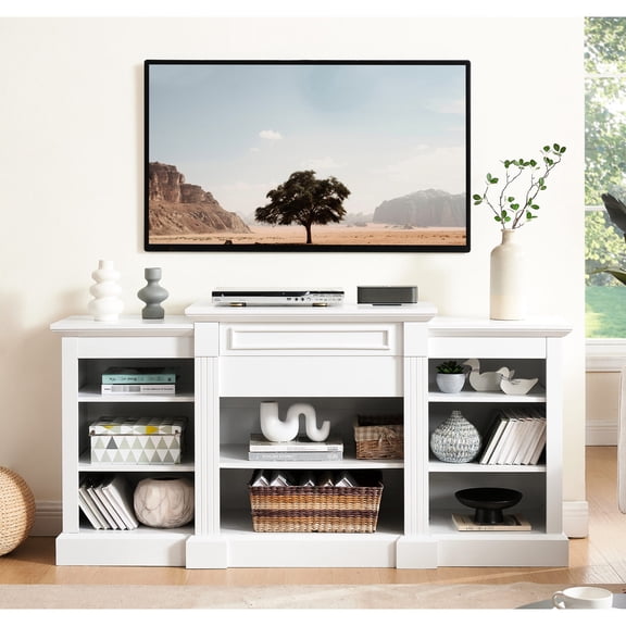 Modern White Sideboard with Adjustable Shelves / Adaptable Anywhere in Living Space