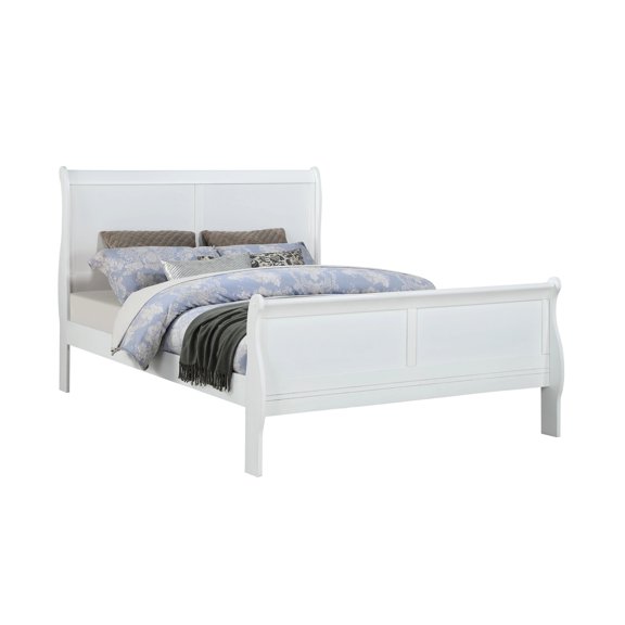 Modern White Solid Wood Bed For Peaceful Queen Bedroom Vibe Design In